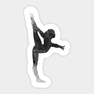 Dance Standing Yoga Pose Shirt Sticker